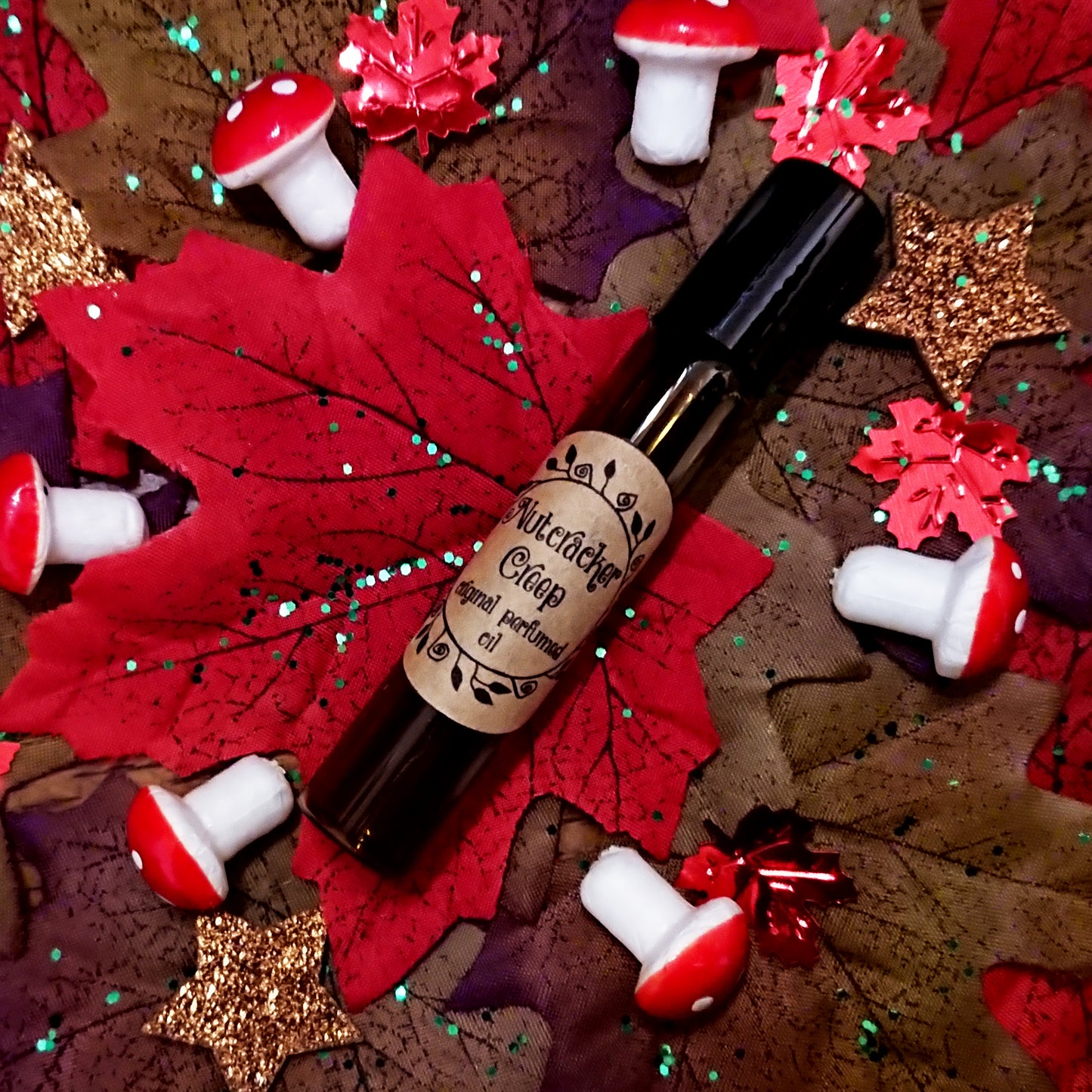 Nutcracker Creep Original Perfumed Oil - Festive Winter Cosy Spicy Roll On Fragrance - Roasted Chestnut, Seasonal Spices & Cedar Woodsy Gourmand Vegan Oil Blend