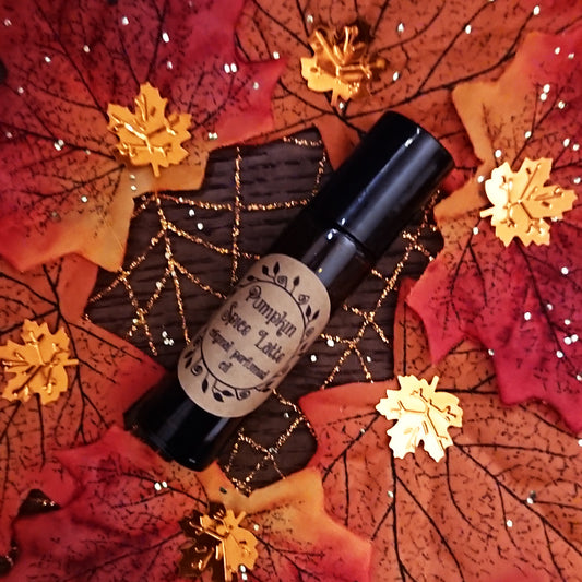 Pumpkin Spice Latte Original Perfumed Oil - Cosy Pumpkin Spices & Coffee Roll On Fragrance - Sweet Pumpkin, Coffee & Vanilla Gourmand Vegan Oil Blend