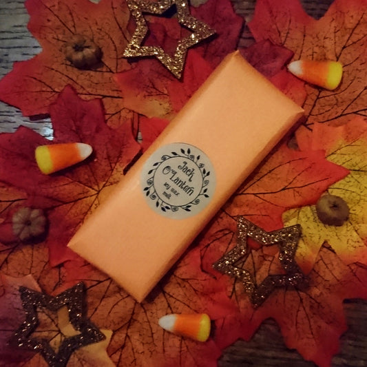 Jack O Lantern Wax Melt Bar - Fruity Jellybean, Candy, Vanilla & Liquorice Fragranced 5 Segment Wax Melts - Vegan Autumn Halloween Samhain Soy Melt Snap Bar