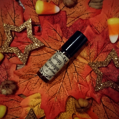 Sleepy Pumpkins Original Perfumed Oil - Sweet Pumpkin Pie Lavender Benzoin Vanilla Roll On Fragrance - Gentle Pumpkin Spice Vegan Oil Blend