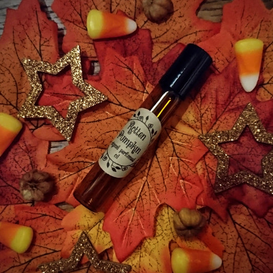 Rotten Pumpkin Original Perfumed Oil - Smoky Charred Gourds patchouli Clove & Cedarwood Roll On Fragrance - Gothic Samhain Vegan Oil Blend